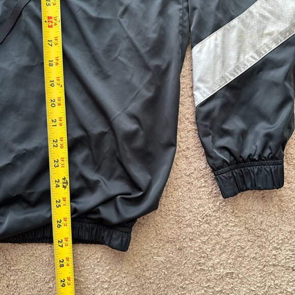 Nike Air Windbreaker Mens Small Half Zip Black Cotton Lined High Neck - Picture 9 of 13